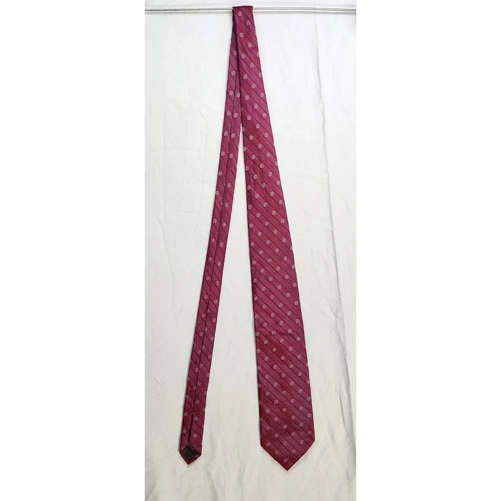 Joseph‎ Abboud Men's Red Striped Neck Tie 100% Silk Men's Tie
